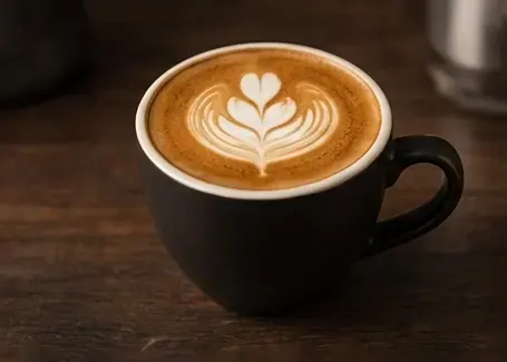 C. Ceramic Mug with latte art