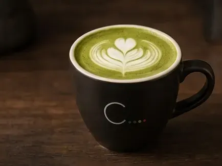 House Coffee Beans bag against cafe interior